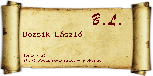 Bozsik László névjegykártya